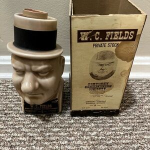 W. C. FIELDS 1960’s Kentucky Straight Bourbon Decanter Empty, Vintage in box